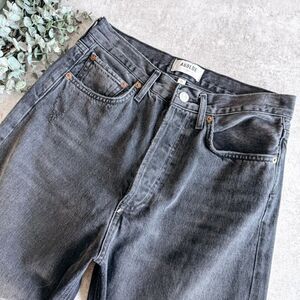 Agolde Black 90's Jean Distressed Size 25